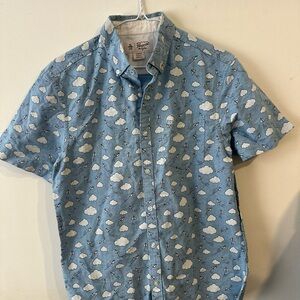 Original Penguin Light Blue Cloud Print Shirt